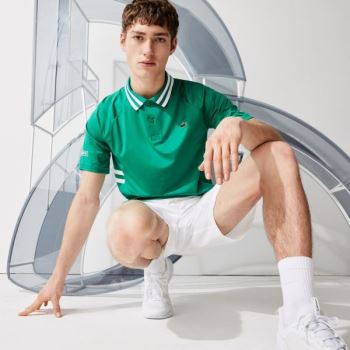 Lacoste SPORT x Novak Djokovic Breathable Ultra-Dry Polo Pánské - Polo Zelene / Bílé | CZ-4Zblcy